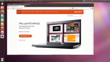 L'interface par défaut d'Ubuntu 11.10 est Unity, portée pour le nouvel environnement GNOME 3.2.