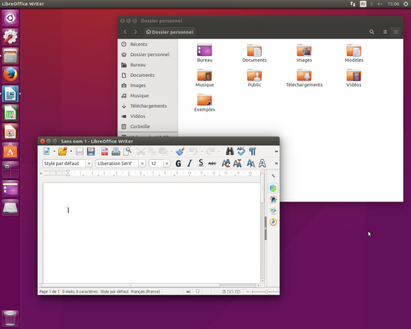 Unity sur Ubuntu 15.10 (cliquez pour agrandir)