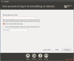 Le paramétrage d'Ubuntu One se fait dès l'installation.