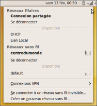 Affichage des connexions réseau actuelles dans Network Manager (Ubuntu 9.10)